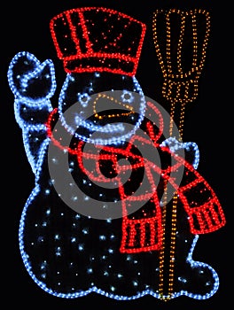 Illuminated snowman