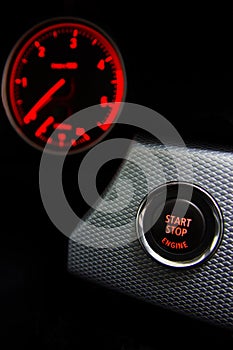 Illuminated Start Stop engine button