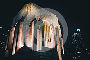 Illuminated war memorial