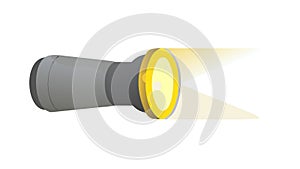 Illuminating Flashlight Beam Vector Icon, vector design Generative AI