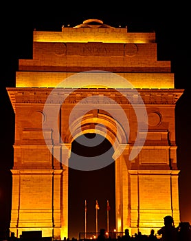 Illuminating india gate photo