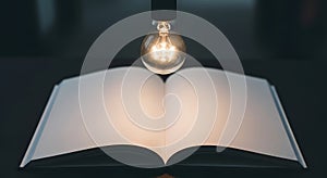 Illuminating Knowledge: Open Book and Light Bulb