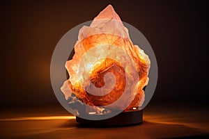 Illuminating Natural salt lamp. Generate ai