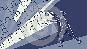 Illuminating Solutions, Problem Solving Insight, Discovery, vector design Generative AI