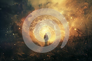 Illumination and feith concept abstract representation