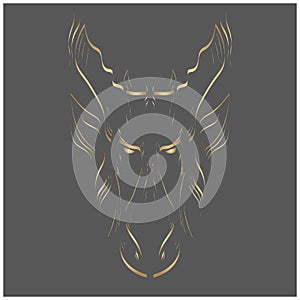 Animal logo brand wild beast vector art illustration