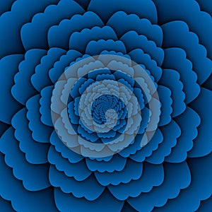 Illusion art abstract flower mandala decorative pattern blue background square