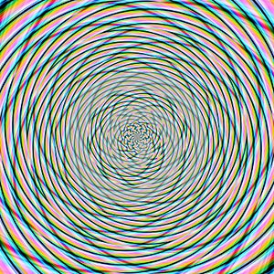 Illusion background spiral pattern zig-zag, hypnotic swirl