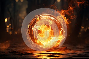 an illusion of the magical fire ball