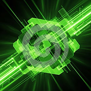 An illusion of movement and depth with overlapping rectangles and