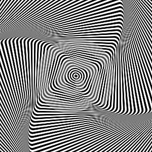 Illusion of rotation movement. Abstract op art background.