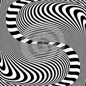 Illusion of wavy swirl movement