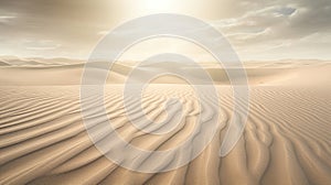 Illusionary Sandscape with Dramatic Sunrays. Generative Ai photo