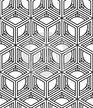 Illusive continuous monochrome pattern, decorative abstract back photo