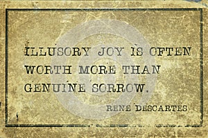 Illusory joy Descartes