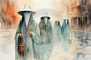 Illusory mirage phantoms, deceiving travelers with their tantalizing visions - Generative AI