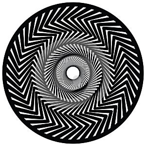 Illusory tunnel. Mandala for meditation. Abstract vector illustration