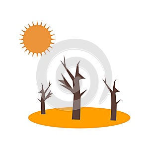Illustartion Drought  Icon For Personal And Commercial Use.