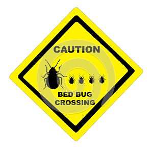 Illustated Bedbug Caution