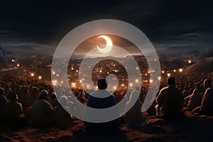 Illustrate the significance of the crescent moon