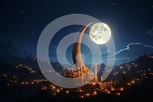 Illustrate the significance of the crescent moon