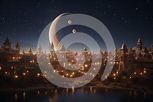 Illustrate the significance of the crescent moon