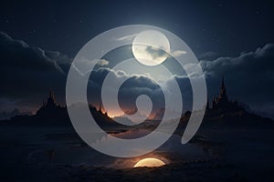 Illustrate the significance of the crescent moon