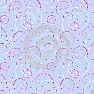 Illustrated abstract seamless background with spirals