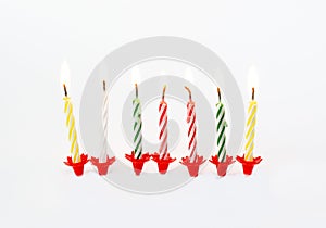Illustrated Burning Birthday Candles