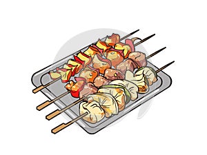 Illustrated Charms of Skewer Dishes photo