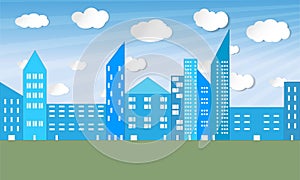 Illustrated city panorama - vector