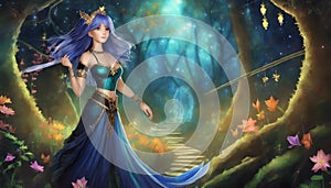 illustrated fantasy girl