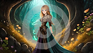 illustrated fantasy girl