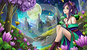 illustrated fantasy girl