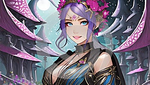 illustrated fantasy girl