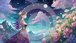 illustrated fantasy girl