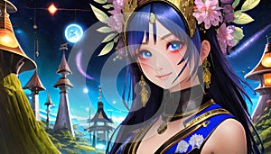 illustrated fantasy girl