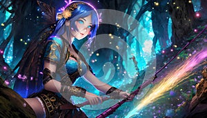 illustrated fantasy girl