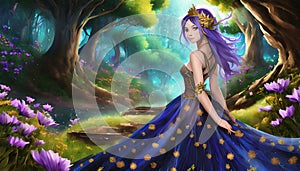 illustrated fantasy girl