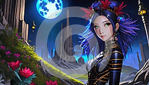 illustrated fantasy girl