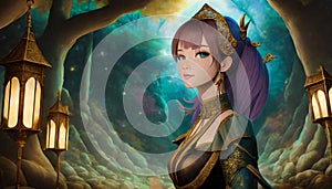 illustrated fantasy girl