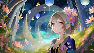 illustrated fantasy girl