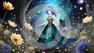 illustrated fantasy girl