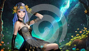 illustrated fantasy girl