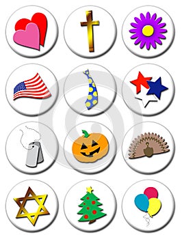 Illustrated holiday icons