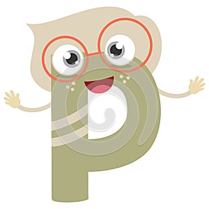 Illustrated Letter P