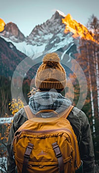 Illustrated mountain adventure exploring mountaineering lifestyle and outdoor expeditions photo