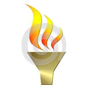 Illustrated Olympic torch