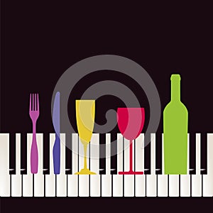 Piano bar illustration photo
