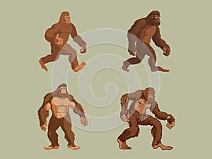 Illustrated Portrayal of Bigfoot